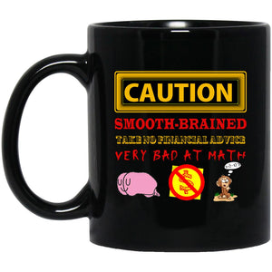 Caution Very Bad at Math, With Icons – Cups Mugs Black, White & Color-Changing
