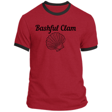 Load image into Gallery viewer, Bashful Clam - Unisex Ringer Tee PC54R