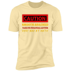 Caution Very Bad at Math, No Icons - Premium & Ringer Short Sleeve T-Shirts