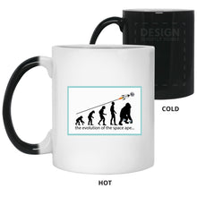 Load image into Gallery viewer, Evolution of the Space Ape – Cups Mugs Black, White &amp; Color-Changing