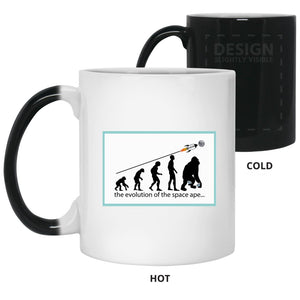 Evolution of the Space Ape – Cups Mugs Black, White & Color-Changing