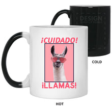 Load image into Gallery viewer, Cuidado Llamas - Cups Mugs Black, White &amp; Color-Changing