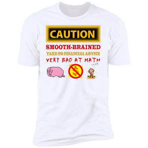 Caution Very Bad at Math, With Icons - Premium & Ringer Short Sleeve T-Shirts
