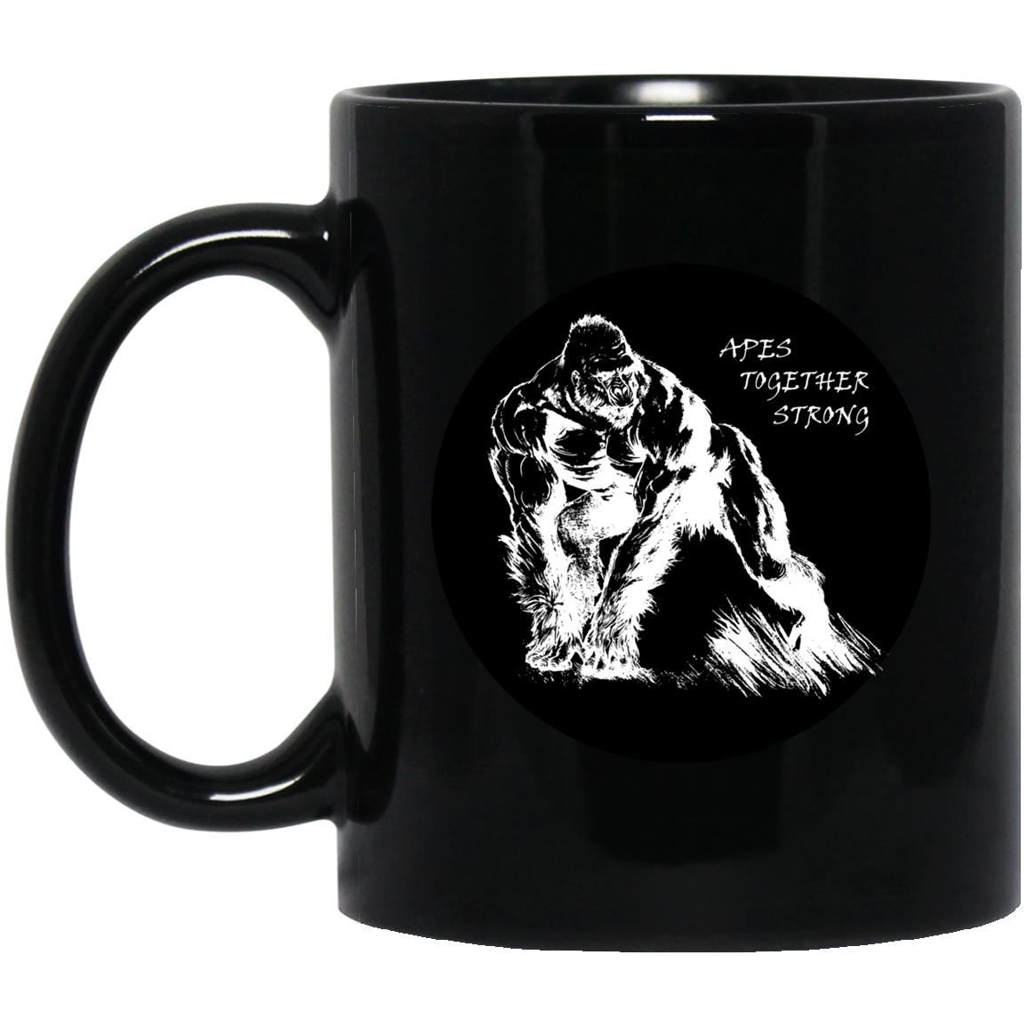 Apes Together Strong BW – Cups Mugs Black, White & Color-Changing