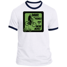 Load image into Gallery viewer, Pedals Make it Move More - Unisex Ringer Tee PC54R