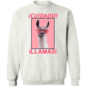 Cuidado Llamas Pullover Hoodies & Sweatshirts