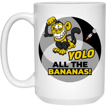 Load image into Gallery viewer, YOLO All the Bananas – Cups Mugs Black, White &amp; Color-Changing