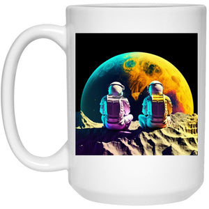 Moon Meditation - Cups Mugs Black, White & Color-Changing