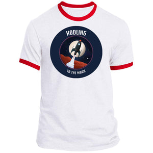 Hodling to the Moon Rocket - Premium & Ringer Short Sleeve T-Shirts