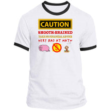 Load image into Gallery viewer, Caution Very Bad at Math, With Icons - Premium &amp; Ringer Short Sleeve T-Shirts