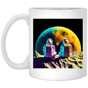Moon Meditation - Cups Mugs Black, White & Color-Changing