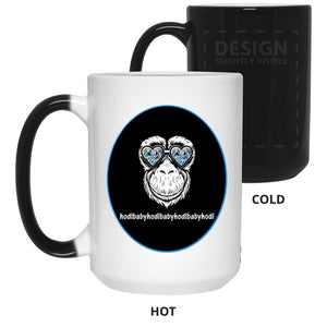 Monkeyshines Diamond Eyes – Cups Mugs Black, White & Color-Changing