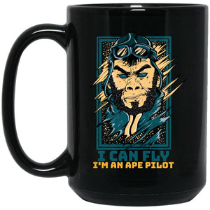 Ape Pilot - Cups Mugs Black, White & Color-Changing
