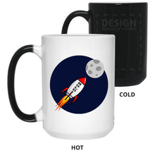 Load image into Gallery viewer, HOLD Moon Rocket Red – Cups Mugs Black, White &amp; Color-Changing