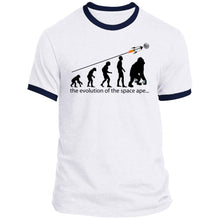 Load image into Gallery viewer, Evolution of the Space Ape - Premium &amp; Ringer Short Sleeve T-Shirts