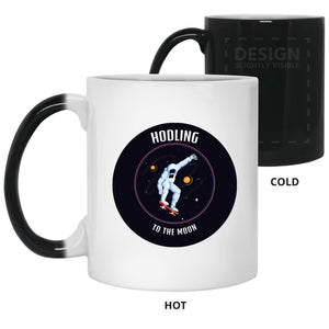 Hodling to the Moon Skateboard – Cups Mugs Black, White & Color-Changing