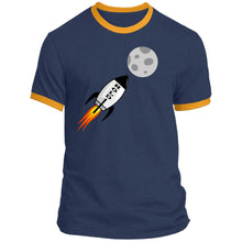 Load image into Gallery viewer, HOLD Moon Rocket Black - Premium &amp; Ringer Short Sleeve T-Shirts