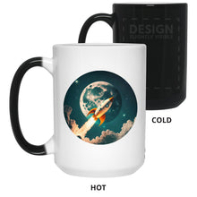 Load image into Gallery viewer, Rocket to Moon - Cups Mugs Black, White &amp; Color-Changing