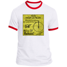 Load image into Gallery viewer, Penny-Farthing Haikuist - Unisex Ringer Tee PC54R