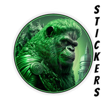 Load image into Gallery viewer, Emerald Ape King - Kiss-Cut Stickers, 4 size options