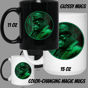 Emerald Ape Tycoon - Cups Mugs Black, White & Color-Changing