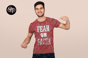 Fear or Faith - AOP Crew Neck T-shirt Short Sleeve