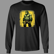 Load image into Gallery viewer, Black Long Sleeve Tshirt with Green Gorilla Comic Image