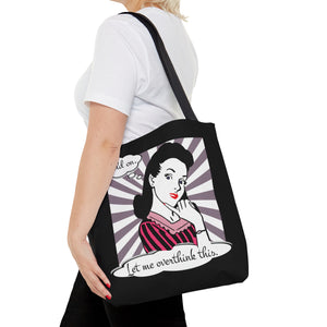 Let Me Overthink This - AOP Tote Bag, 3 size options
