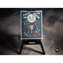 Load image into Gallery viewer, Party on the Moon – Posters in various sizes, Portrait