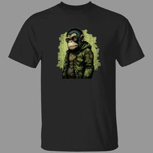 Load image into Gallery viewer, Black tee with gorilla wearing glasses and grunge style clothes