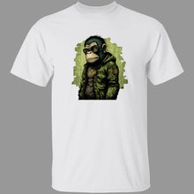 Load image into Gallery viewer, White tee with gorilla wearing glasses and grunge style clothes