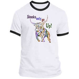 Stonks Only Go Up - Premium & Ringer Short Sleeve T-Shirts