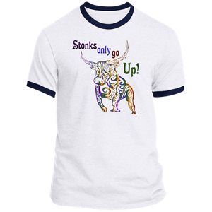 Stonks Only Go Up - Premium & Ringer Short Sleeve T-Shirts