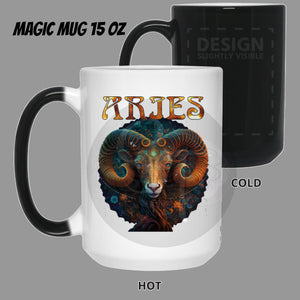 Zodiac Aries - Cups Mugs Black, White & Color-Changing