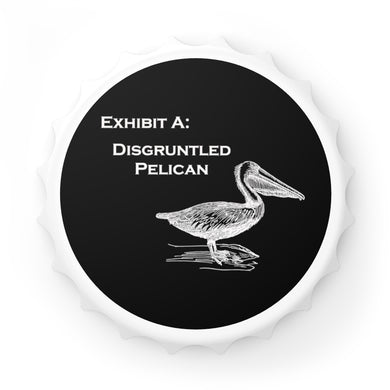 Disgruntled Pelican - Bottle Opener Fridge Magnet