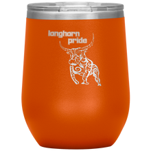 Load image into Gallery viewer, Longhorn Pride - Wine Tumbler 12 oz Orange