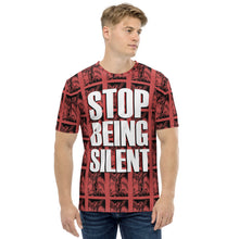 Load image into Gallery viewer, Stop Being Silent - AOP Crew Neck T-shirt Short Sleeve