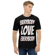 Load image into Gallery viewer, Everybody Love Everybody - AOP Crew Neck T-shirt Short Sleeve, Black