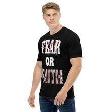 Load image into Gallery viewer, Fear or Faith - AOP Crew Neck T-shirt Short Sleeve, Black