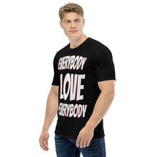 Load image into Gallery viewer, Everybody Love Everybody - AOP Crew Neck T-shirt Short Sleeve, Black