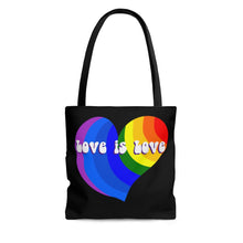 Load image into Gallery viewer, Love is Love Rainbow Heart - AOP Tote Bag, 3 size options
