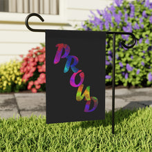 Load image into Gallery viewer, Proud Rainbow Flag Garden &amp; House Banner Pole Not Included for Pride Month LGBTQIA+ Ally Lawn Ornament in 2 sizes outdoor flag