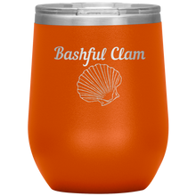 Load image into Gallery viewer, Bashful Clam - Wine Tumbler 12 oz Orange