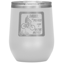 Load image into Gallery viewer, Pedals Make it Move More - Wine Tumbler 12 oz White