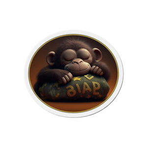 Sleeping Baby Ape Varsity Kiss-Cut Magnets