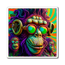 Load image into Gallery viewer, Cosmic Apes Trippy - Magnets 3x3, 4x4, 6x6