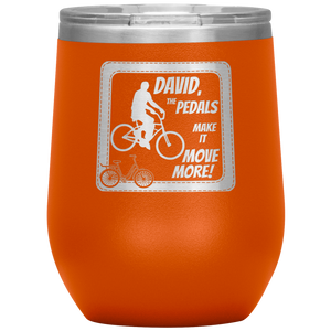 Pedals Make it Move More - Wine Tumbler 12 oz Orange