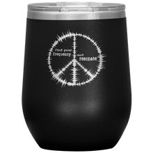 Load image into Gallery viewer, Find Your Frequency - Wine Tumbler 12 oz Black