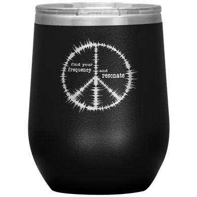 Find Your Frequency - Wine Tumbler 12 oz Black