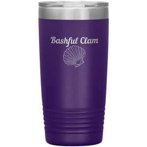 Bashful Clam - Vacuum Tumbler Reusable Coffee Travel Cup 20 oz